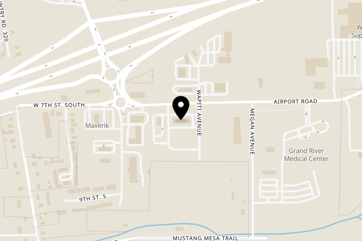 Map showing the location of Rib City Rifle on 707 Wapiti Ct STE 102 in Rifle